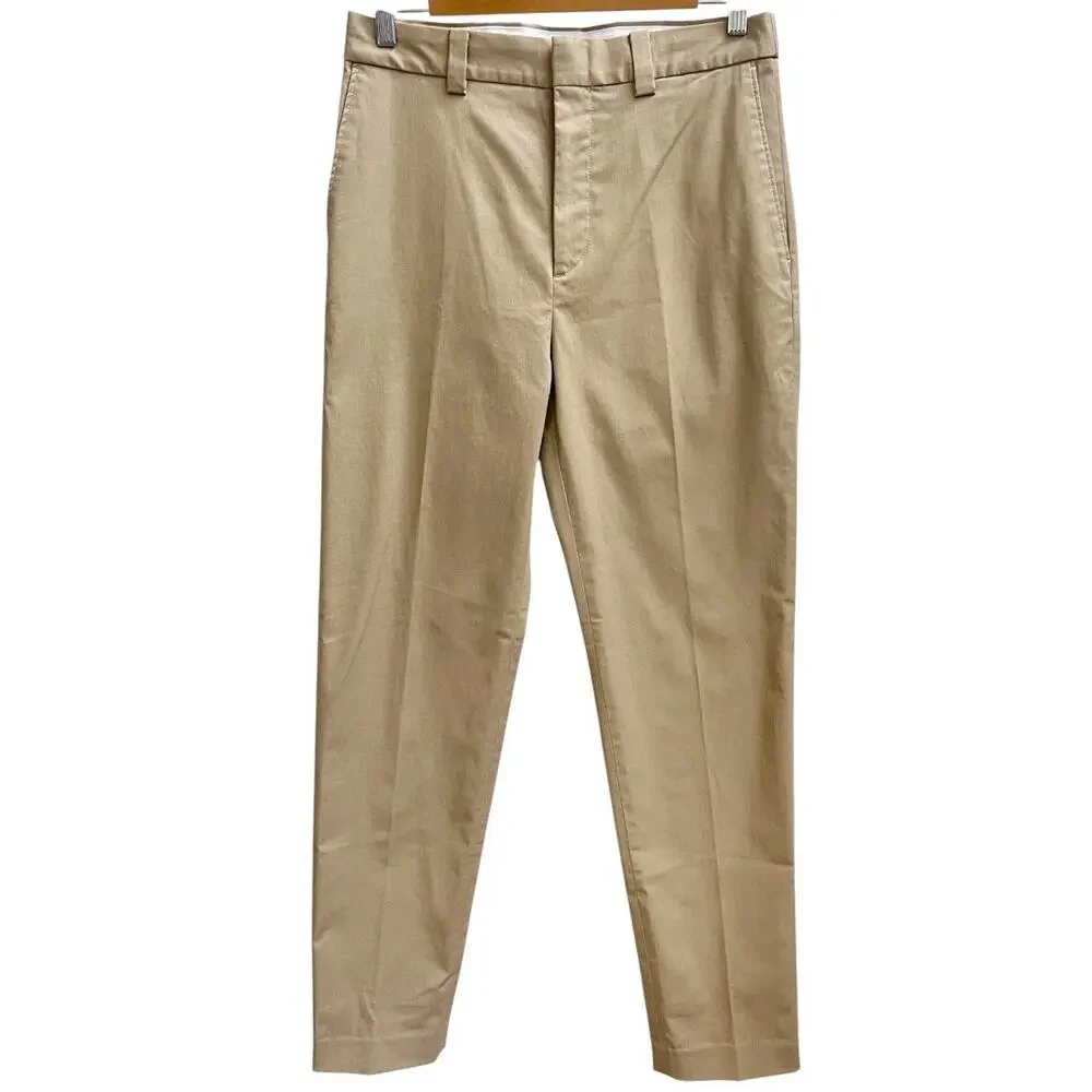 JW Anderson x Uniqlo Women 6 Casual Pants High Rise Khaki Cotton Preppy Office